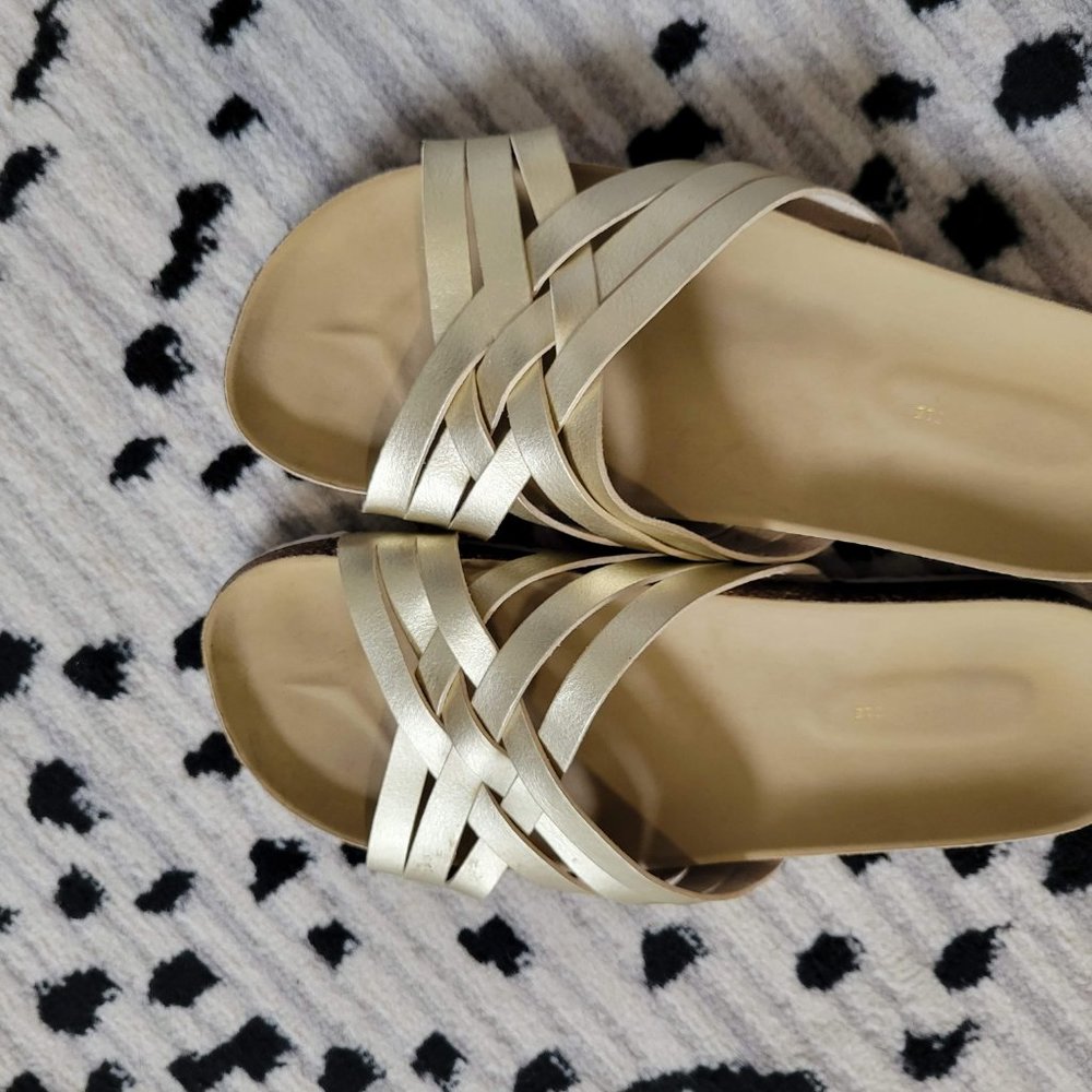 American Eagle Outfitters Gold Sandal size 11